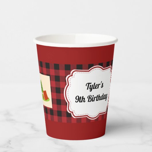 Camping Party Personalisiert Pappbecher (Links)