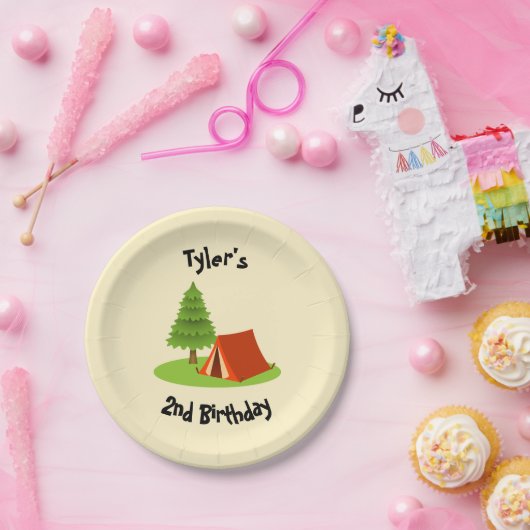 Camping Party Personalisiert Teller (Party)