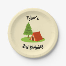 Camping Party Personalisiert Teller