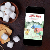 Camping Party Sleepover Erlebnis Geburtstag Einladung