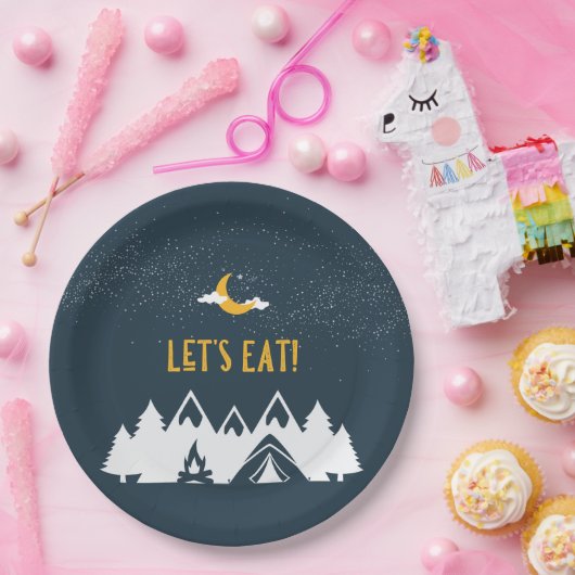 Camping Party Teller / Runde (Party)