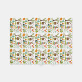 Camping Pattern Throw Blanket Fleecedecke (Vorderseite (Horizontal))