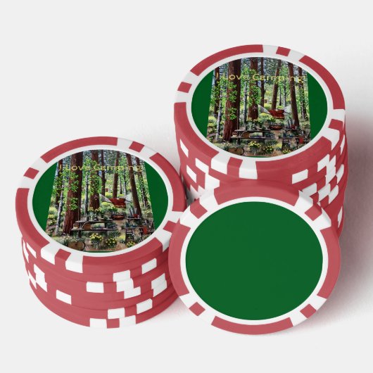 Camping Poker Cards Pokerchips (Stapel)