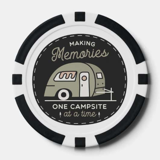 Camping Poker Chips - Erinnerungen machen Eine Web (Vorderseite)