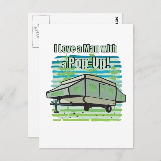 Camping PopUp Postkarte (Vorne/Hinten)
