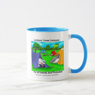 Camping Porpoises Funny Pun Lovers Tasse