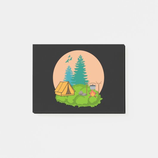 Camping Post-it Klebezettel (Vorderseite)