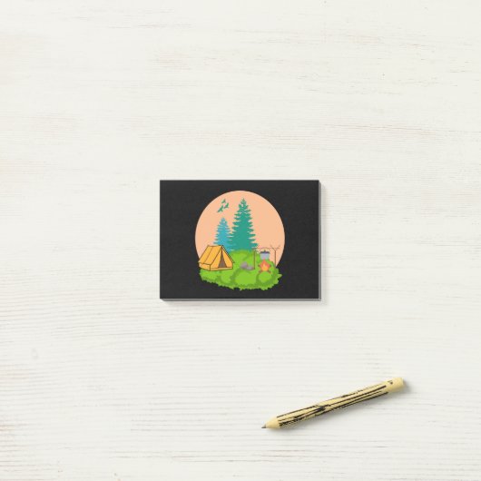 Camping Post-it Klebezettel (Auf Schreibtisch)