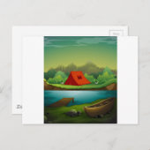 Camping Postkarte (Vorne/Hinten)