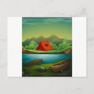 Camping Postkarte