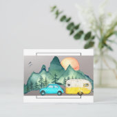 Camping Postkarte (Stehend Vorderseite)