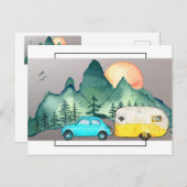 Camping Postkarte (Vorne/Hinten)