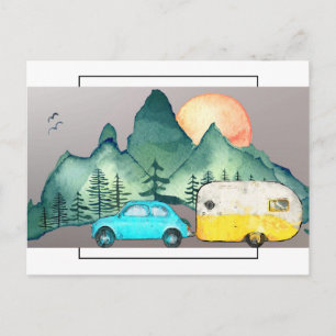 Camping Postkarte