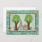 Camping Postkarte (Vorne/Hinten)