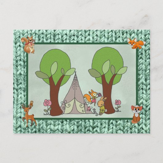 Camping Postkarte (Vorderseite)