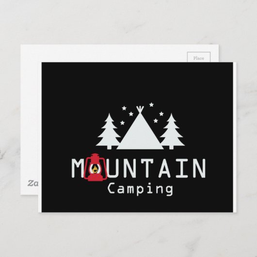 Camping Postkarte (Vorne/Hinten)