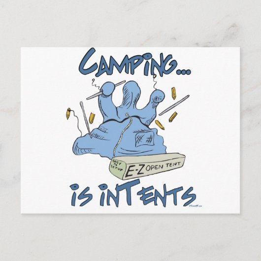 Camping Postkarte (Vorderseite)