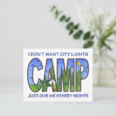 Camping Postkarte (Stehend Vorderseite)