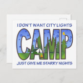 Camping Postkarte (Vorne/Hinten)