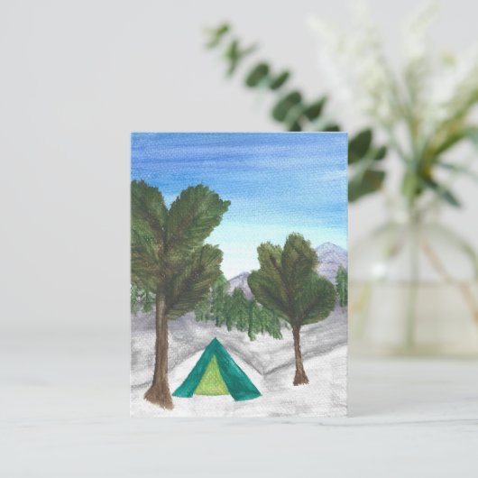 Camping-Postkarte | Natur | Tent Postkarte (Stehend Vorderseite)