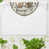 Camping Prepper Bushcraft Katze Camping Prepper Bu Geschirrtuch (Gefaltet)