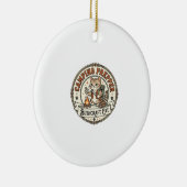 Camping Prepper Bushcraft Katze Camping Prepper Bu Keramik Ornament (Rechts)