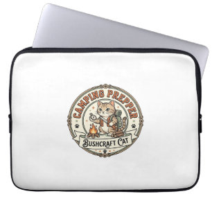 Camping Prepper Bushcraft Katze Camping Prepper Bu Laptopschutzhülle