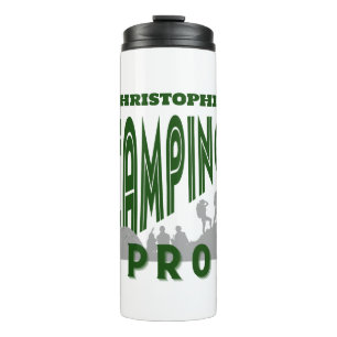 Camping pro - personalisieren mit Namen für Ihn Thermosbecher