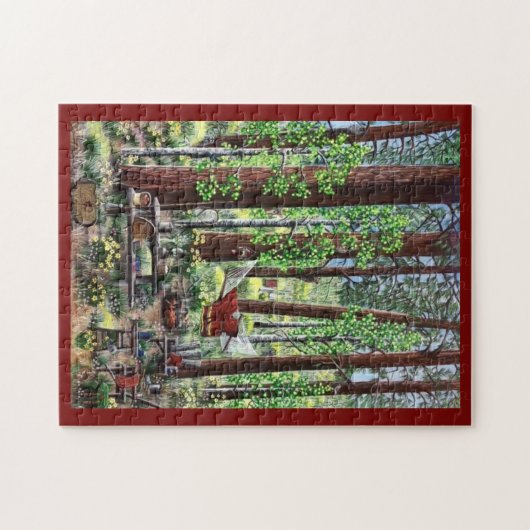 Camping Puzzle Red (Horizontal)