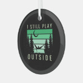 Camping Quote Urlaub Ornament Aus Glas (Vorderseite links)