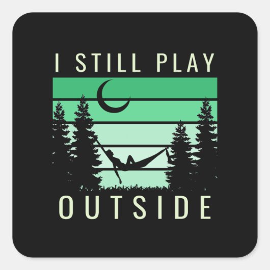 Camping Quote Urlaub Quadratischer Aufkleber (Vorderseite)