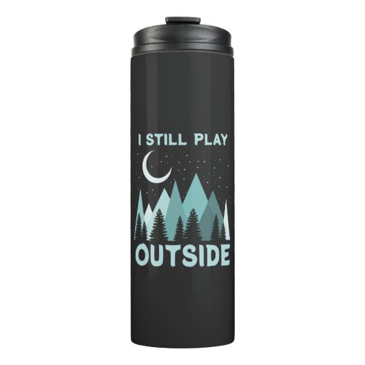 Camping Quote Urlaub Thermosbecher (Vorderseite)