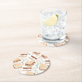 Camping raucht Geburtstagsparty-Untersetzer Runder Pappuntersetzer (Vor Ort)