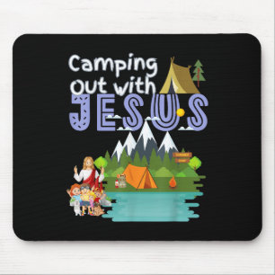 Camping raus mit Jesus Summer Camp Vbs Christlich Mousepad
