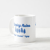 Camping Regeln - Entspannen, Entspannen, Geniessen Kaffeetasse (Vorderseite Links)