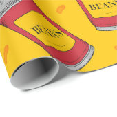 Camping Reise Geburtstag Baked Bean Dosen Gemuster Geschenkpapier (Rolleneckpunkt)