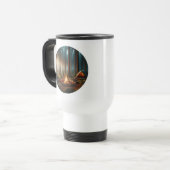 Camping-Reise-Tasse mit einem Campingplatz Reisebecher (Vorderseite Links)