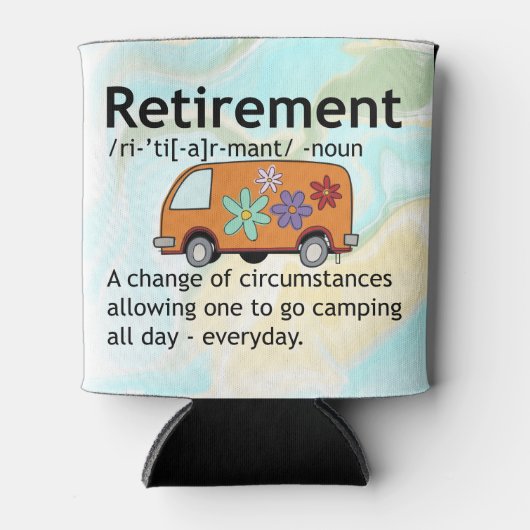 Camping Rente Funny Definition Dosenkühler (Vorderseite)