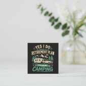 Camping-Rententplan Begleitkarte (Stehend Vorderseite)