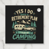 Camping-Rentenvorsorgeplan Geschenkanhänger (Rückseite)