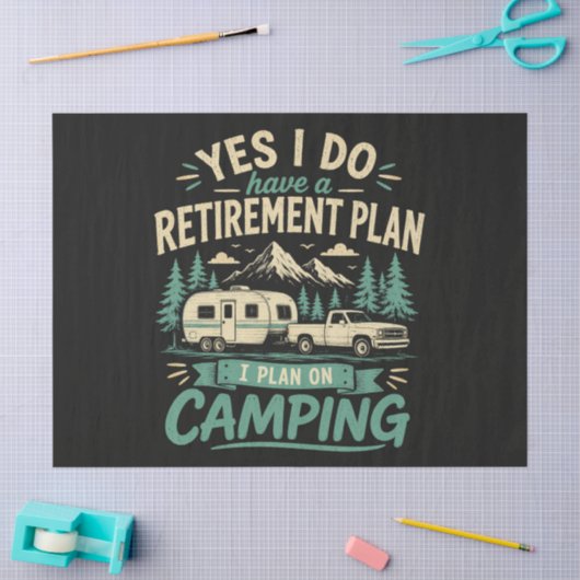 Camping-Rentenvorsorgeplan Seidenpapier (Basteln)