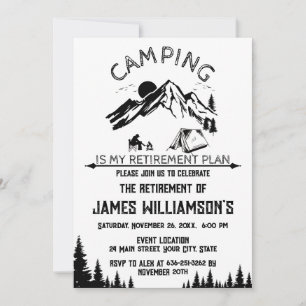 Camping-Rentner-Cocktailparty Einladung