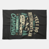 Camping-Rentnerplan Geschirrtuch (Horizontal)