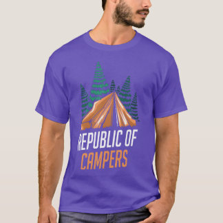 Camping Republik Der Camper Mädchen T-Shirt