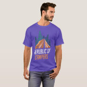 Camping Republik Der Camper Mädchen T-Shirt (Vorne ganz)