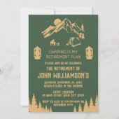Camping Retirement party Einladung (Vorderseite)