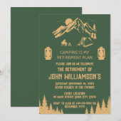 Camping Retirement party Einladung (Vorne/Hinten)