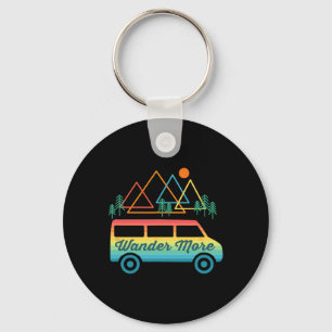 Camping Retro-Camper-Van Vintage-Sonnenuntergang B Schlüsselanhänger