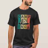 Camping Retro Strips Glamping Backpacker Camper C T-Shirt (Vorderseite)