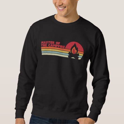 Camping Retro Style Master of the Campfire Sweatshirt (Vorderseite)